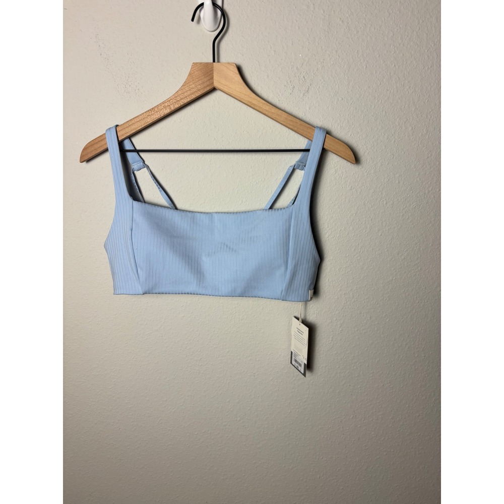 ☀️Vuori Inversion Rib Bra Crystal Blue VW1274 Womens Large NWT